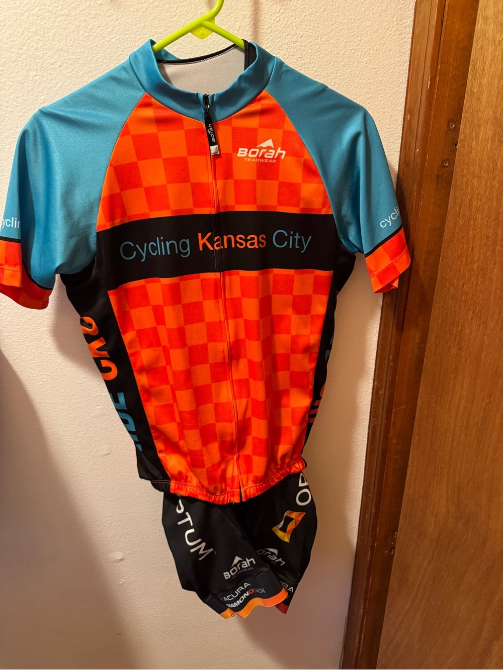 Borah Cycling Kansas City Jersey - Orange & Teal